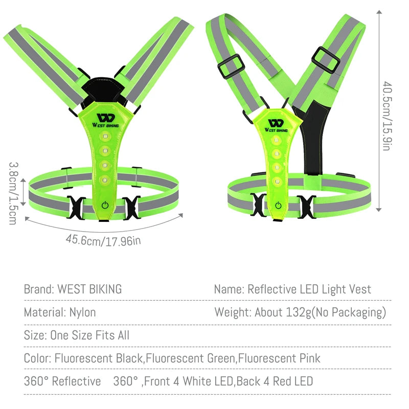 Sport Reflective LED Vest